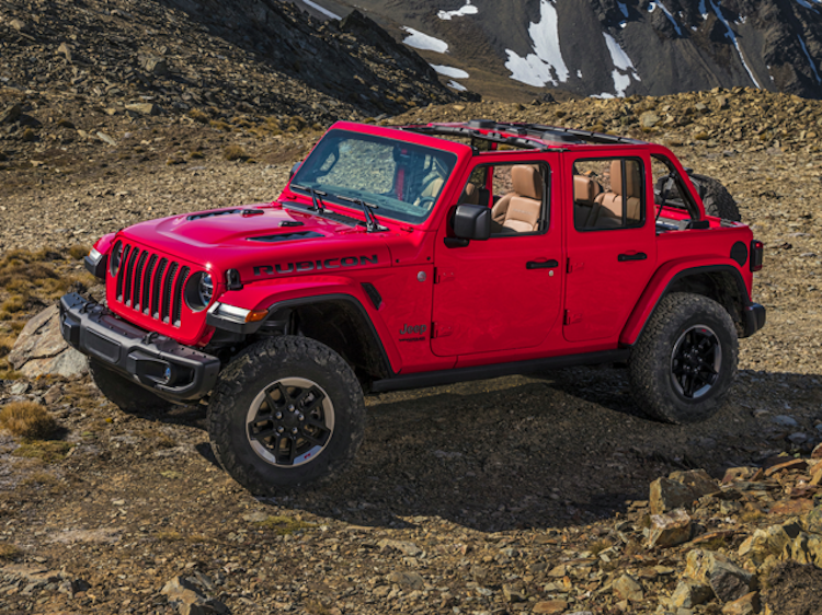 The 2023 Jeep Wrangler driving in the dirt